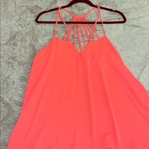 Bright coral express tank top size XL